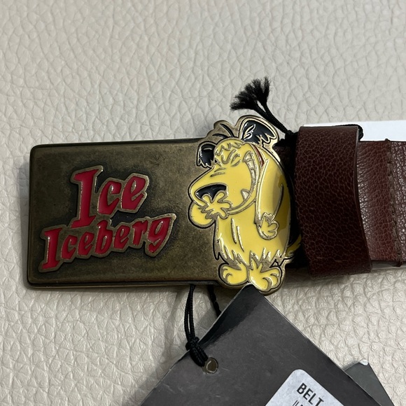 NWT - Ice Iceberg Men’s Leather Belt - Made in Italy - Size 115cm / XXL - Picture 3 of 6